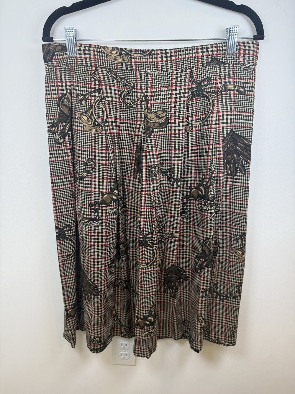 Alexander Campbell Size 12 Vintage Women’s Skirt Pleated Equestrian Horse Preppy